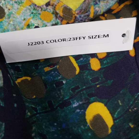 Abstract Yellow and Green Women's Tunic - Picture 11 of 11